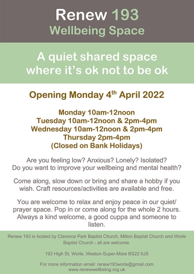 Renew 193 – Wellbeing Space